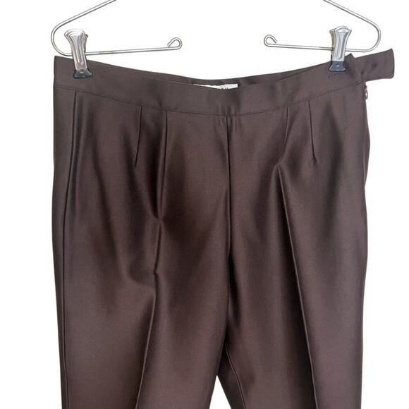 Vintage Votre Nom Paris Pant Leggings Size 12 US EU 44 Brown With Stirrups - Picture 3 of 9